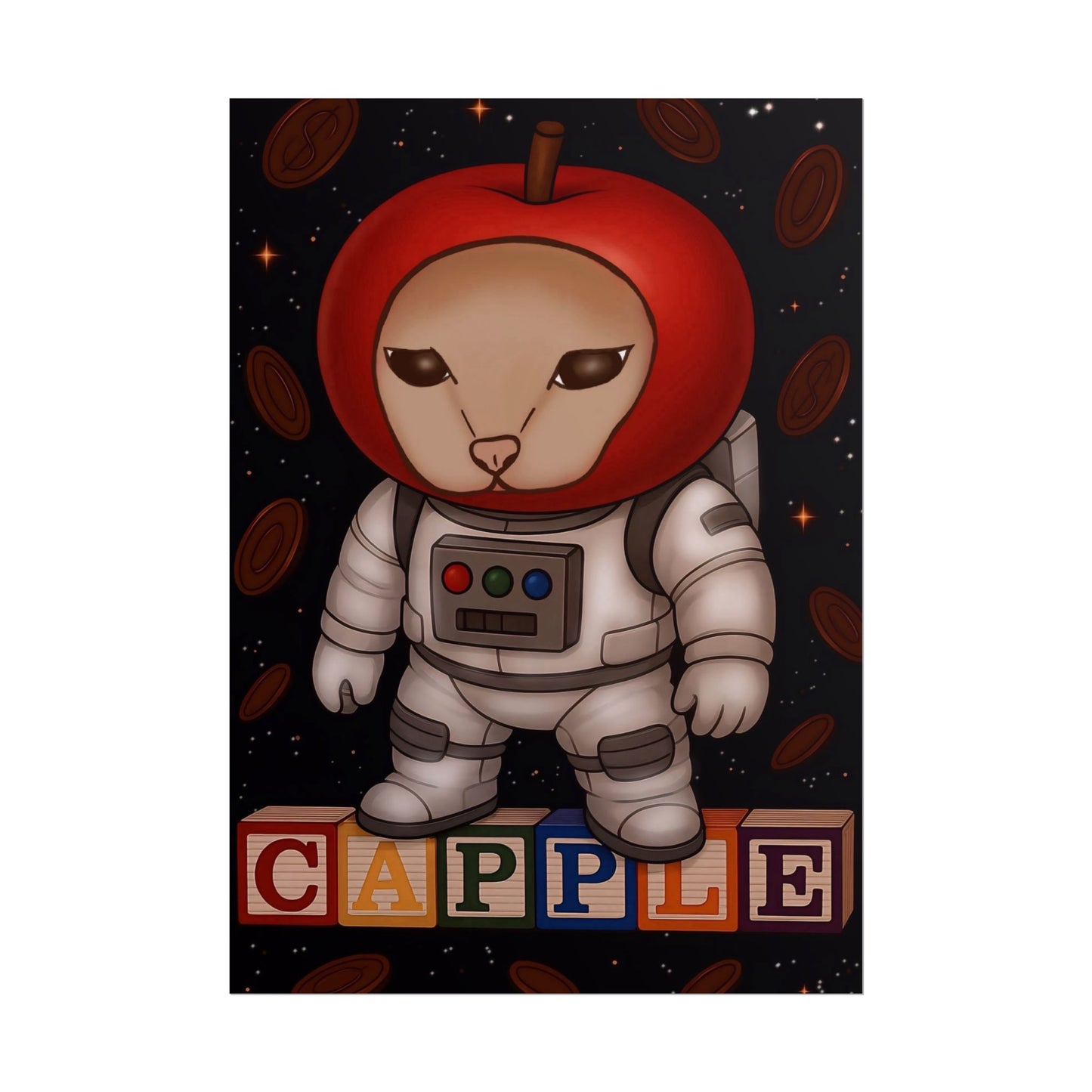 Capple in space Poster