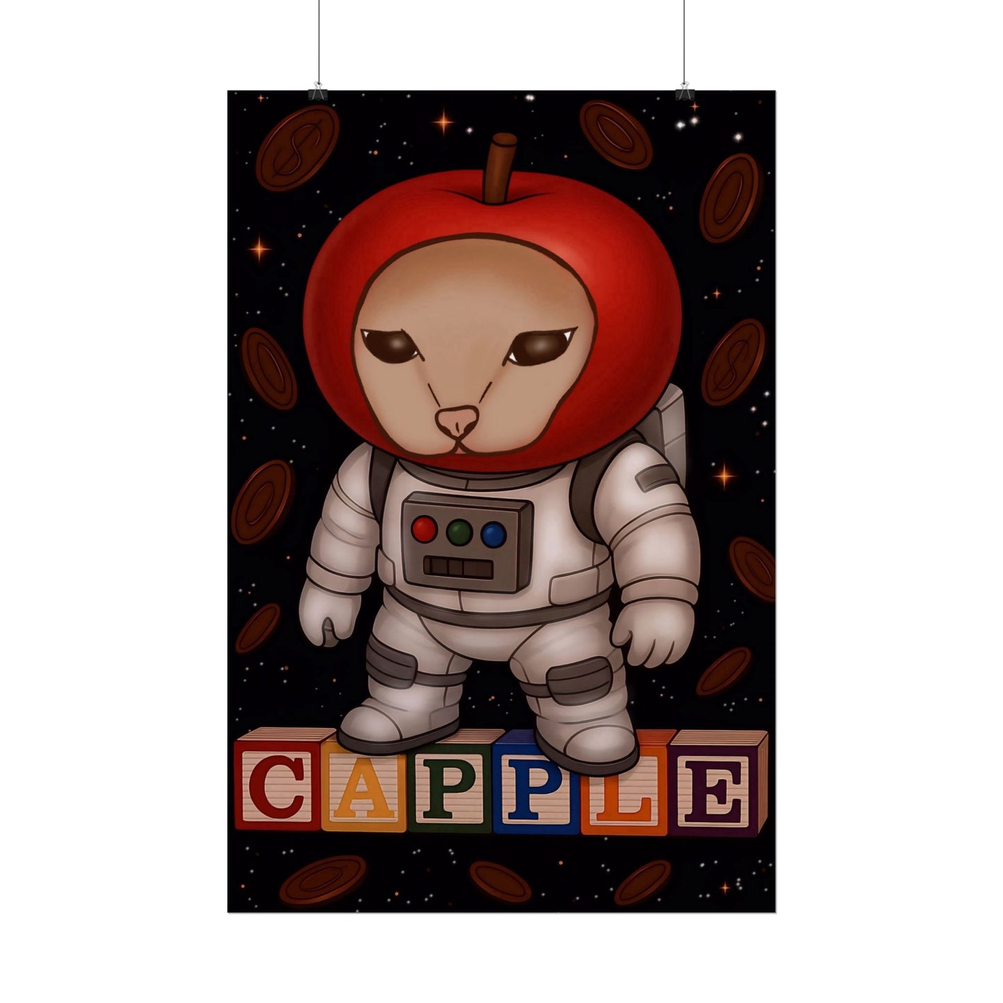 Capple in space Poster