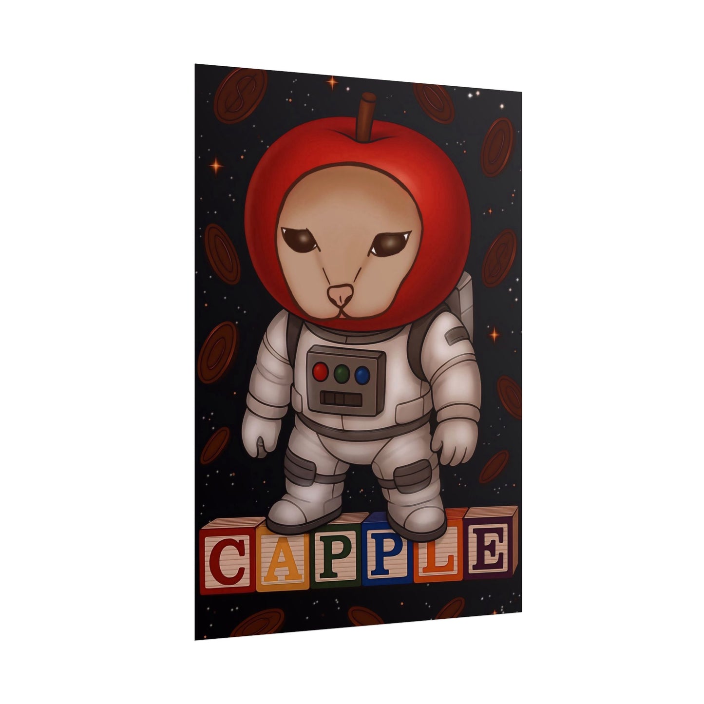 Capple in space Poster