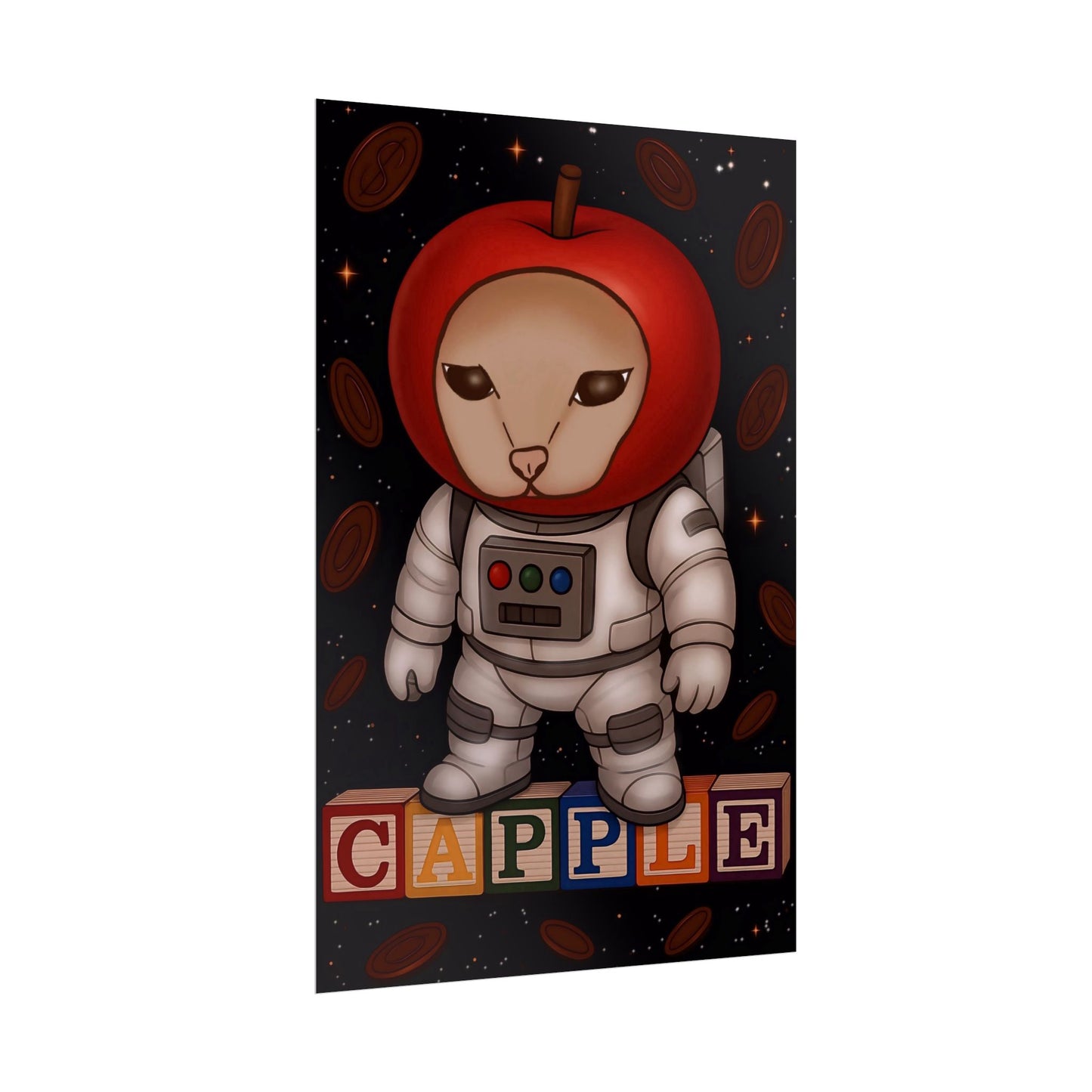Capple in space Poster