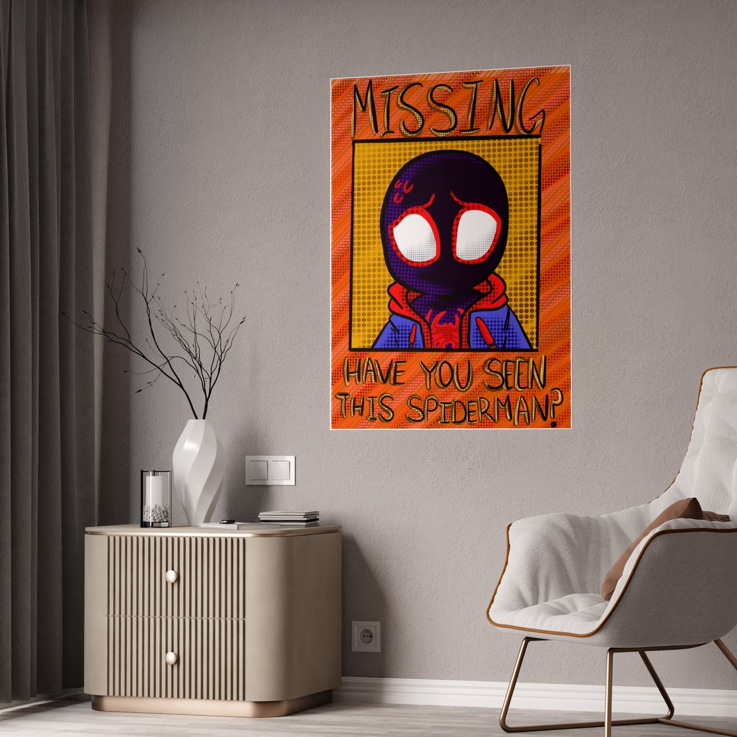 Missing Spider gloss wall poster