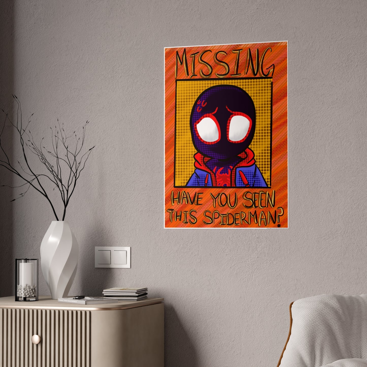 Missing Spider gloss wall poster